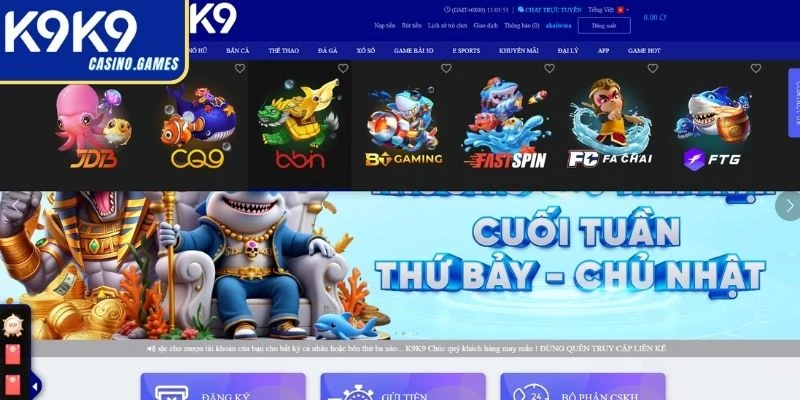 Giới thiệu sảnh Bắn Cá K9K9