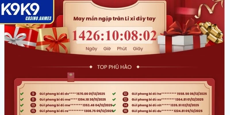 Lì xì trong ngày đầu tham gia